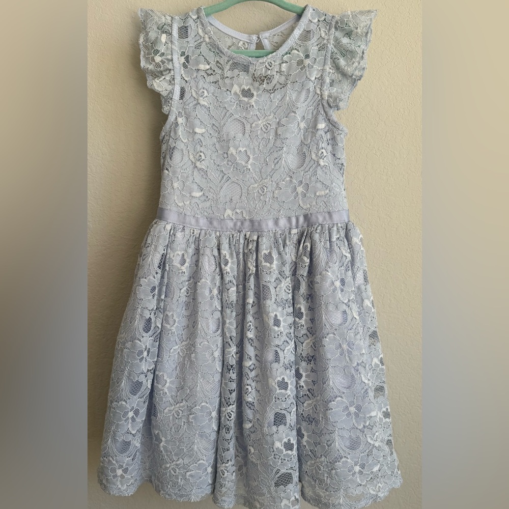 Zunie Girl Light Blue Lace Kids Dress 6
